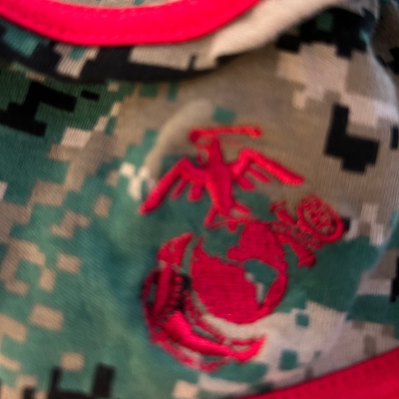 Marines Tiny Trooper Ruffle Onesie for Girls Size 6-9M Camo ~ Patriotic! - Picture 5 of 5